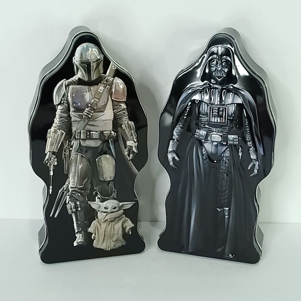 Lot Of 2 Star Wars Collectable Tins Darth Vader And The Child Tin Box Company